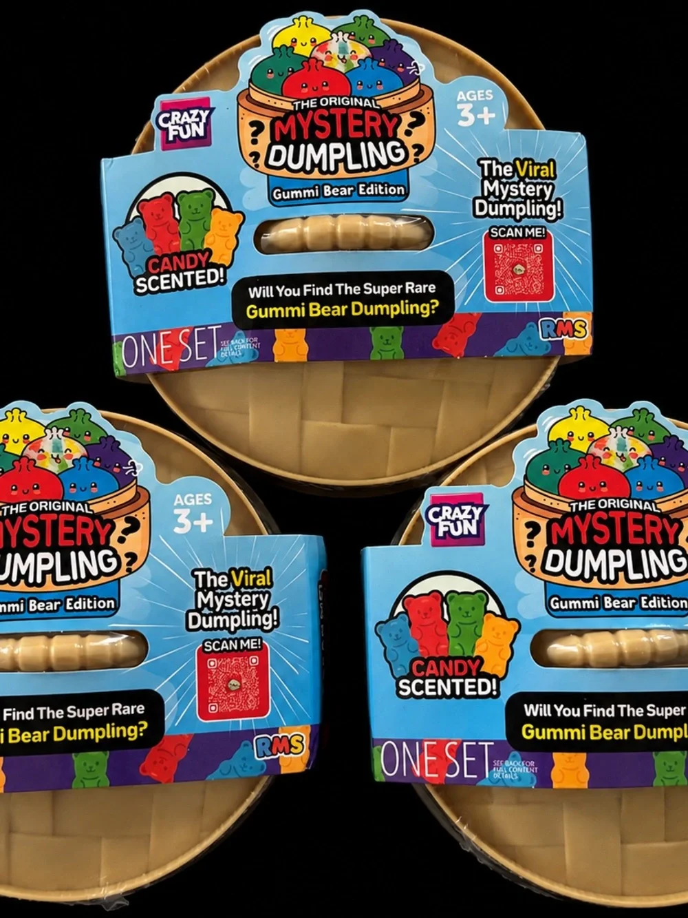 3 x  Mystery Dumpling Squishy RMS Candy Scented Gummi Bear EDITION SEALED